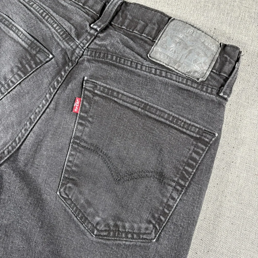 Levi's 511 Slim Fit Jeans Men 29x30 (Fits 29x28) Faded Black Stretch Denim Pants